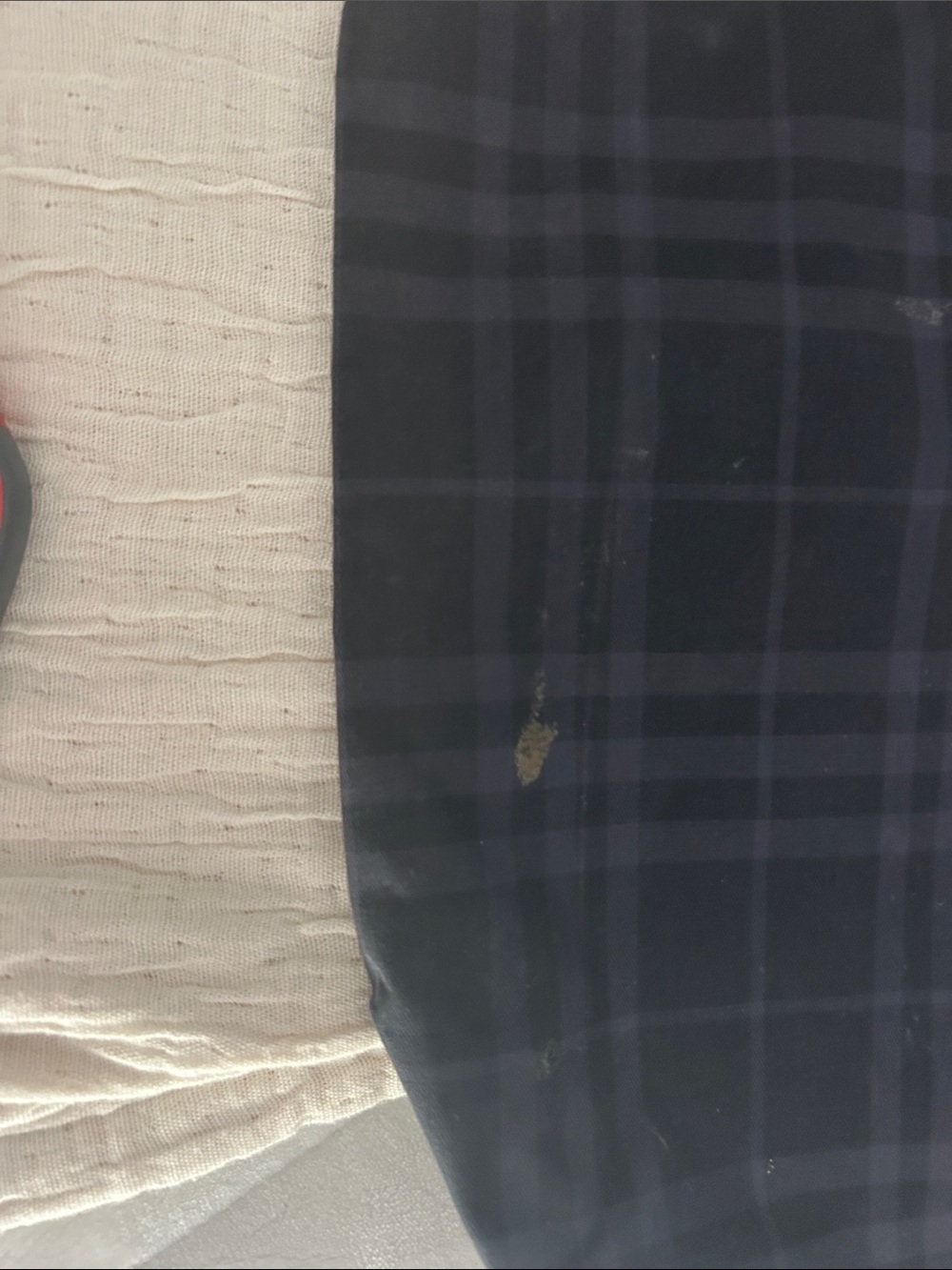 Burberry Black Navy Plaid Tote Bag - Picture 3 of 3